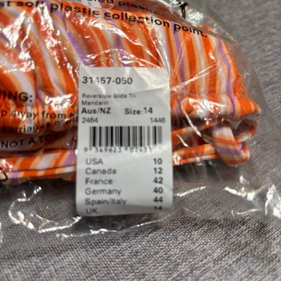 Seafolly Women's Slide Triangle Bikini Top, Size 10 - Picture 10 of 10